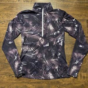 Nike Dri-FIT 1/4 Zip Medium Purple Geometric Abstract Print Pullover Medium